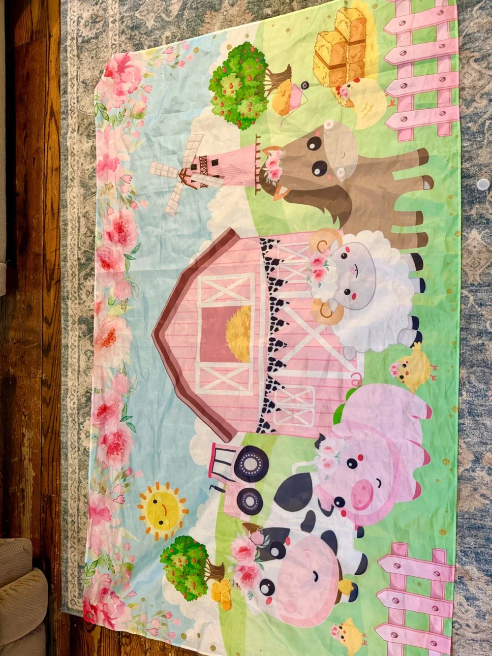 Farm Friends birthday banner 42x72